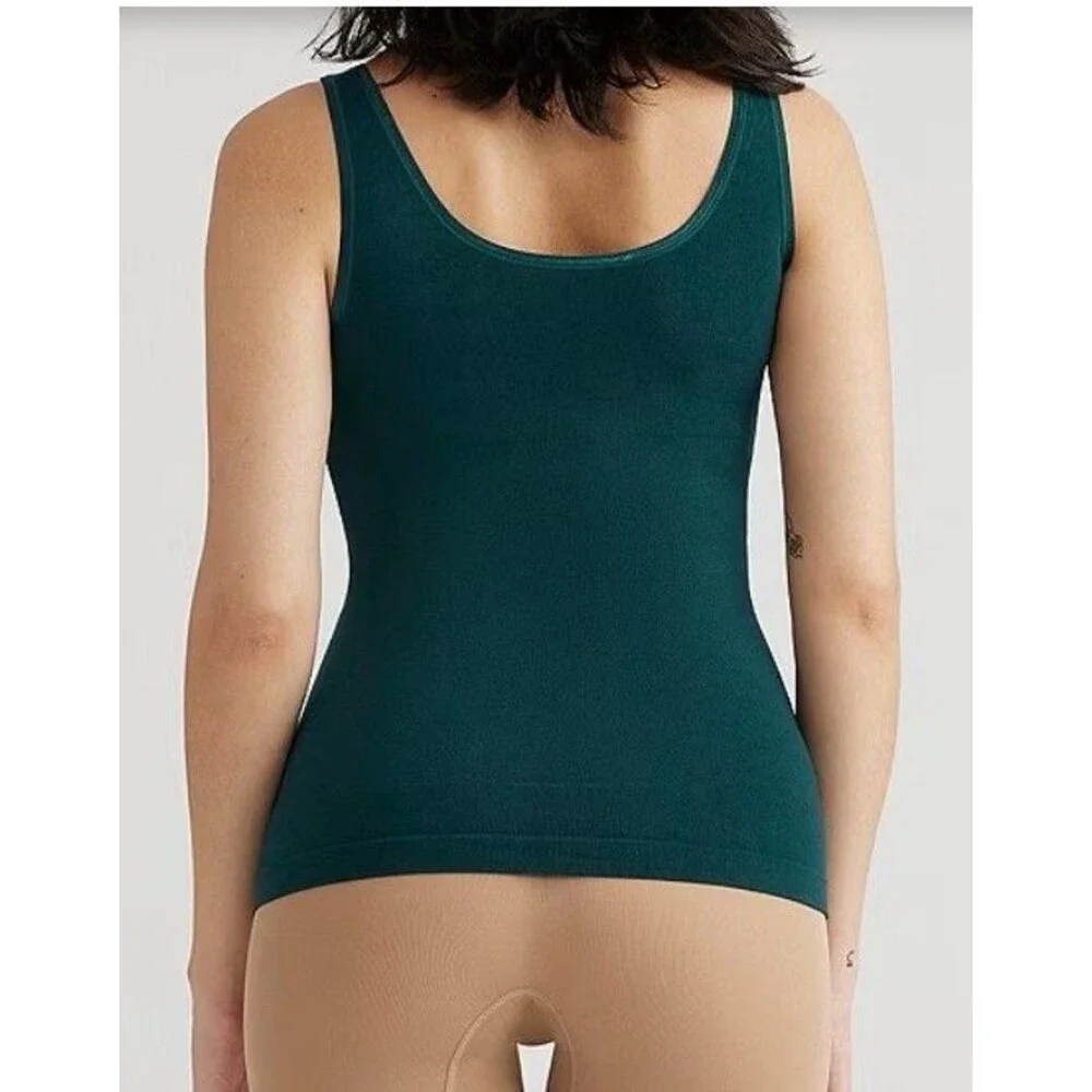 Yummie by Heather Thomson Womens Sz L/XL Seamless 2-Way Shaping Tank Top Black - Picture 7 of 8